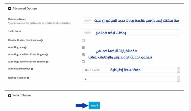 Cpanel wordpress setup 3