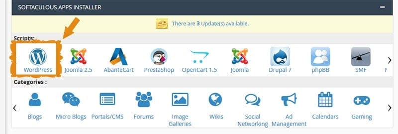 Wordpress Cpanel